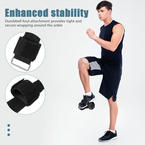 BESPORTBLE Feet Dumbbell Attachment 1 Pair Adjustable Ankle Weights Strap for Leg Extensions Hamstring Curls Hip Flexor Glute Kickbacks Home Gym Workout Gear in Saudi Arabia