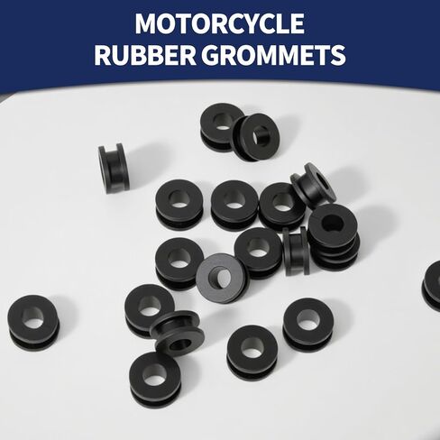 20 Pcs Motorcycle M6 Rubber Grommets Flat Rubber Motorcycle Washers Replacement Accessories For Fairing Cowling in Saudi Arabia