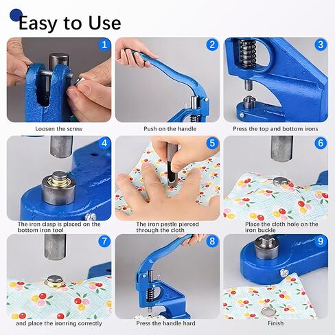 Heavy Duty Grommet Tool Kit Hand Press Grommet Machine 3000pcs Grommets Eyelets with 3 Dies #0#2#4, Punch Hole Tools Double Head Rubber Hammer for Fabric Tarps Leather Canvas Bags Shoes in Saudi Arabia