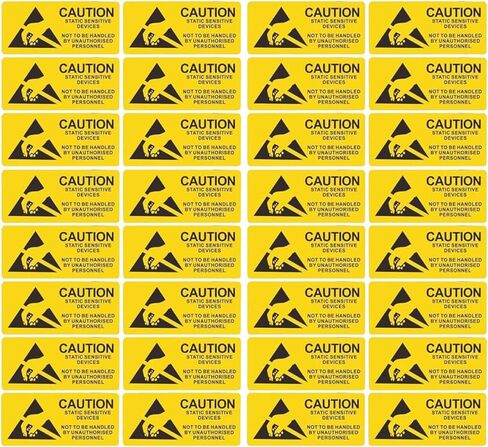 500PCS ESD Caution Labels for Electrostatic Sensitive Devices – Anti-Static Warning Stickers, Durable Adhesive Industrial Safety Decals for Electronics, Lab & Manufacturing Use in Saudi Arabia