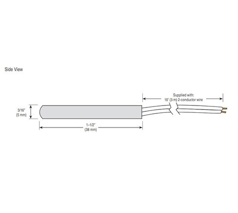 تيكمار بلاطة الاستشعار 079 | يستخدم لاستشعار درجة حرارة الأرضية في تطبيقات التدفئة الأرضية | غلاف رفيع يسمح بالتركيب التحديثي بين مساحات البلاط | سلك بطول 10 بوصات (3 أمتار). in Kuwait