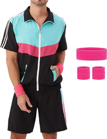 ملابس الرجال في الثمانينات من القرن الماضي ، بدلة مسار قصيرة الأكمام in Kuwait