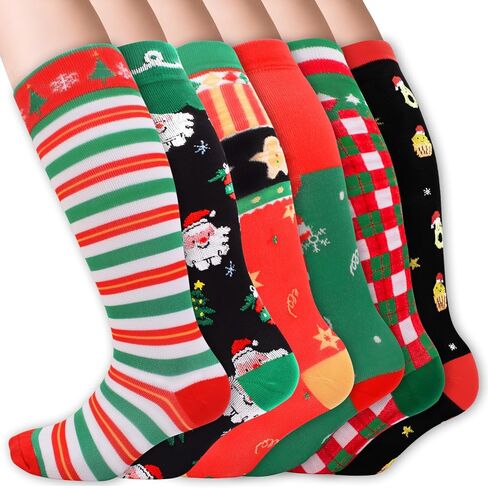 جوارب ضغط للنساء والرجال - جوارب عمل، جوارب دعم نحاسية مناسبة لتعزيز الدورة الدموية، والممرضات، والرياضيين، والعمل in Kuwait