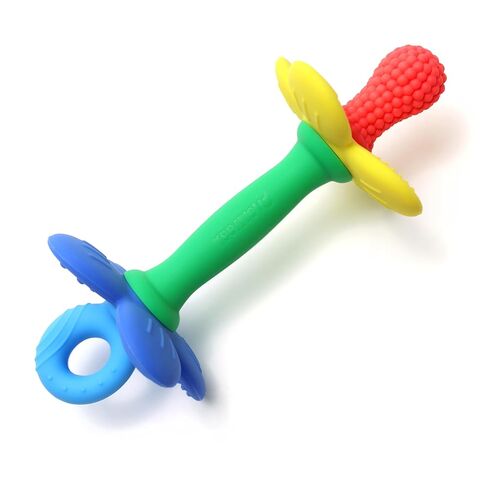 عصا أنبوب زهرة teether من أجل الطفل-سنت السيليكون مزخرفة التسنين مع مقبض قبضة ، حلقة مستديرة مدمجة للمقطع ، تصل إلى اللثة الأمامية والأضراس الخلفية | الهدايا وتخزين الحشو in Saudi Arabia