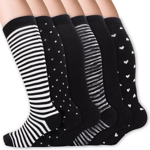 Compression Socks for Women & Men - Work Socks, Copper Fit Support Stockings for Enhanced Circulation, Nurses, Athletes, Work in Saudi Arabia