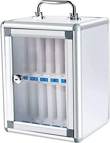 Lockable Aluminum Alloy Wall Phone Storage Cabinet - Secure Classroom, Office & Factory Organizer with Pocket Chart for Efficient Device Management in Saudi Arabia