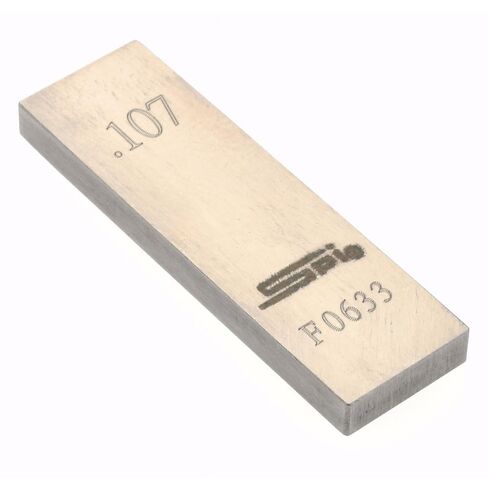 SPI Rectangle Steel Gage Block, 0.107", Grade AS-1, NIST Certified in Saudi Arabia