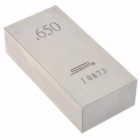 SPI Rectangle Steel Gage Block, 0.65 Inch, Grade AS-1, NIST Certified in Saudi Arabia