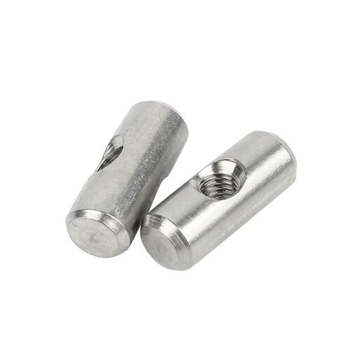 Barrel nut, 304 Stainless Steel Barrel Bolts Cylindrical Pin Dowel Cross Hole Hammer Embedded Nut(M5x12x 8(5pcs)) in Saudi Arabia