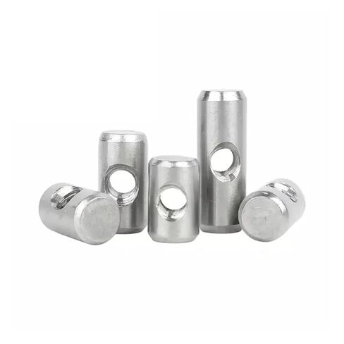 Barrel nut, 304 Stainless Steel Barrel Bolts Cylindrical Pin Dowel Cross Hole Hammer Embedded Nut for Wood Furniture Accessories(M5x10-8(5pcs)) in Saudi Arabia