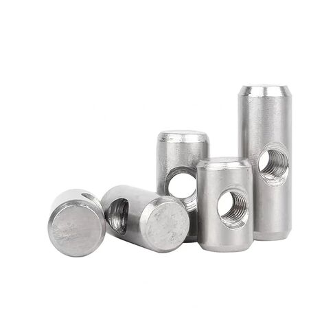 Barrel nut, 10PCS Bolts Cylindrical Pin Dowel Wood Furniture Embedded Locking Nut(M4x14-OD6mm) in Saudi Arabia