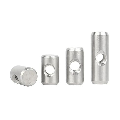 Barrel nut, M4/M5/M6 Cylindrical Pin Dowel Cross Hole Hammer Embedded Nut for Wood Furniture Accessories(M5x12x8mm-5pcs) in Saudi Arabia