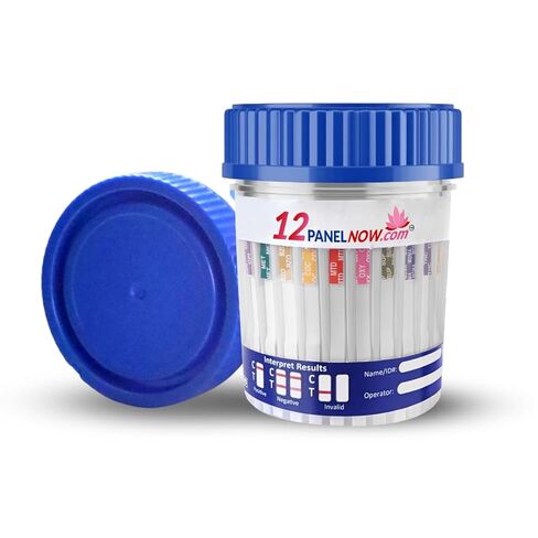 16 Panel Drug Test Kit, Detects 16 Substances Including EtG, Fentanyl, and Kratom, AMP, OPI, MET, BZO, COC, MTD, OXY, BUP, MDMA, THC, BAR, PCP, Fen, EtG, KRA, TCA, Built-in Temp Strip - [25 Pack] in Kuwait