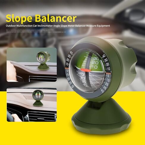 Dioche MeOutdoor Multifunction Car Inclinometer Angle Slope Meter Balancer - Durable ABS Material, High Sensitivity Measurement Tool for Road Safety - Adjustable Stand Included in Saudi Arabia