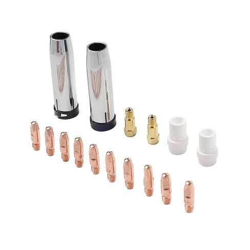 10Pcs Welding Gun Accessory Kit Gontact Tips Gas Nozzle 0.030" for MB 36KD Mig in Saudi Arabia
