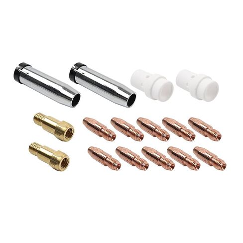 10Pcs Welding Gun Accessory Kit Gontact Tips Gas Nozzle 0.030" for MB 36KD Mig in Saudi Arabia