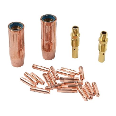 MIG Welding Gun Accessory Gas Diffusers Tip Holders Mig Nozzle 100HD 125HD 140HD Welder 20Pc x 0.9mm Tips 2Pc Nozzle Diffuser in Saudi Arabia