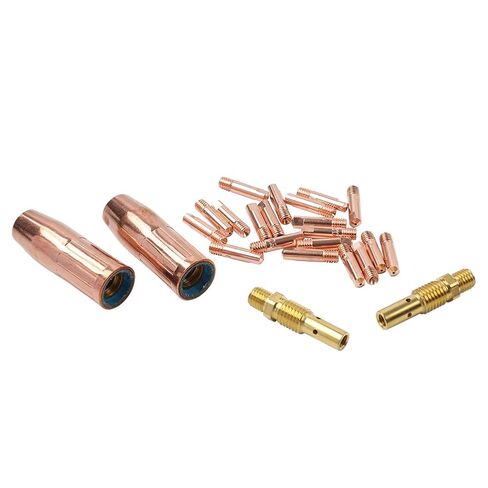 MIG Welding Gun Accessory Gas Diffusers Tip Holders Mig Nozzle 100HD 125HD 140HD Welder 20Pc x 0.9mm Tips 2Pc Nozzle Diffuser in Saudi Arabia