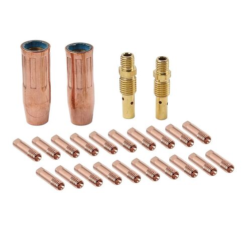 MIG Welding Gun Accessory Gas Diffusers Tip Holders Mig Nozzle 100HD 125HD 140HD Welder 20Pc x 0.9mm Tips 2Pc Nozzle Diffuser in Saudi Arabia