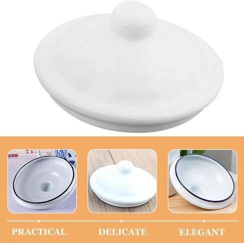 Luxshiny Enamel Mug Lid Replacement 3.74In Round Cup Cover Spill-Proof Easy-Clean Enamel Cup Lid for Coffee Mug and Outdoor Use in Saudi Arabia
