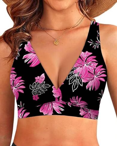 Aqua Eve Women Bikini Top Only Push Up Swimsuit Top Padded Bathing Suit Top for Large Bust in Kuwait