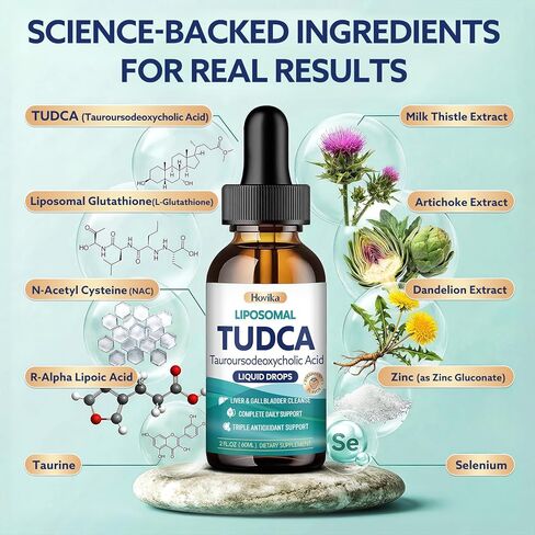 TUDCA Bile Salts 1200mg Liquid Drops, Tudca Supplement with Choline, ALA, NAC, Glutathione & Herbal Extract for Bile Flow, Gallbladder Health & Antioxidant Defense, Strawberry Flavor, 2 Fl Oz in Kuwait