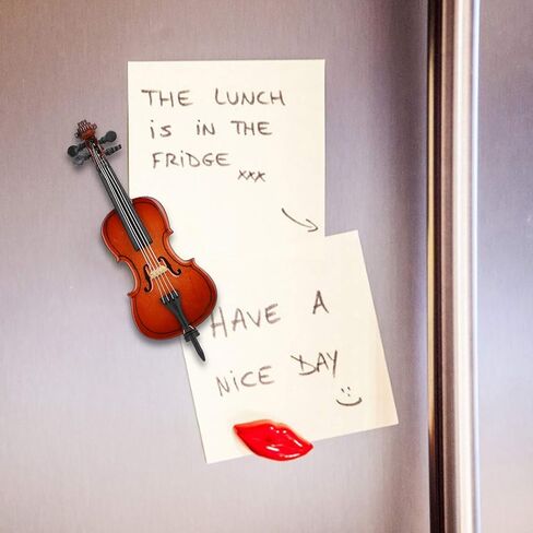 Restokki Basswood Violoncello Shaped 3D Decorative Refrigerator Sticker Ornament for Beautiful Home Decor in Saudi Arabia