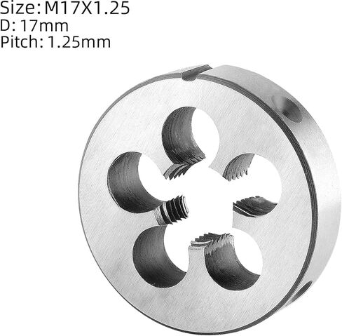 Burkit M17 X 1.25 Tap and Die Set, M17 x 1.25 Machine Thread Tap and Round Die Right Hand in Saudi Arabia