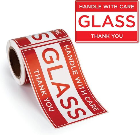 100pcs Handle with Care Glass Shipping Stickers, 3" x 5" Fragile Shipping Warning Labels in Saudi Arabia