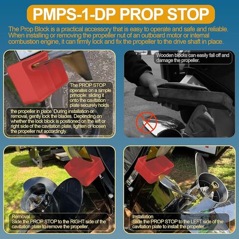 Polymer Propeller Wrench 1-1/16" Nut Wrench & Prop Stop Propeller Stop Fit Mercury/Mercruiser/OMC,Marine Boat Prop for All Outboard & Stern Drive Applications,Light-Weight, Rustproof Plastic,Red(27mm) in Kuwait