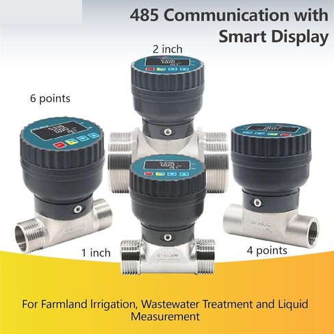 Stainless Steel Turbine Flow Meter LCD Display Battery Powered Water Flow Sensor(ZJSUS-LCD-DN15) in Saudi Arabia