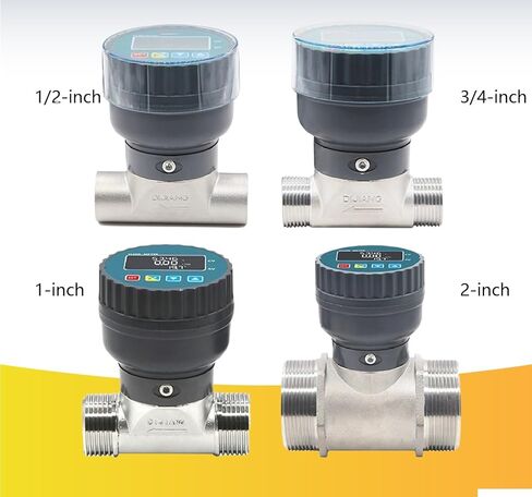 Stainless Steel Turbine Flow Meter LCD Display Battery Powered Water Flow Sensor(ZJSUS-LCD-DN15) in Saudi Arabia