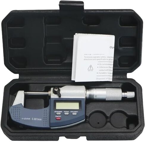 Digital Micrometer 0.001 mm 0-25mm Electronic Outside Micrometer with Scale Line Micrometer Gauge Measuring Tool in Kuwait