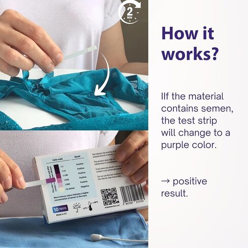 At-Home Betrayal Test - Semen Detection Test, Infidelity Test detects Acid phosphatase in Sperm in Two Minutes - 10 pcs per Pack in Saudi Arabia