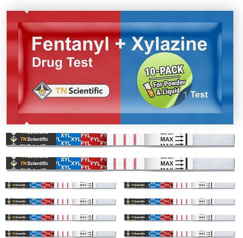شرائط اختبار مخدرات الفنتانيل والزيلازين - [اختر الكمية التي تناسبك] - اختبار الطب الشرعي للمسحوق والسوائل وتحليل البول (10) in Kuwait
