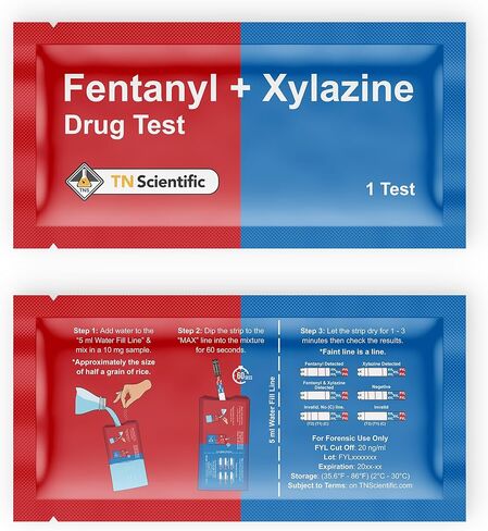 شرائط اختبار مخدرات الفنتانيل والزيلازين - [اختر الكمية التي تناسبك] - اختبار الطب الشرعي للمسحوق والسوائل وتحليل البول (10) in Kuwait
