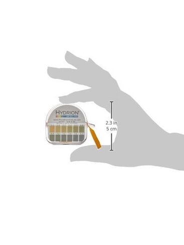 موزع ورق هيدروجيني أساسي Micro Essential Hydrion 067 حي قصير المدى ذو لفة واحدة للبول واللعاب مع مخطط ألوان، نطاق من 5.5 إلى 8.0 درجة حموضة (علبة مكونة من 10) in Kuwait