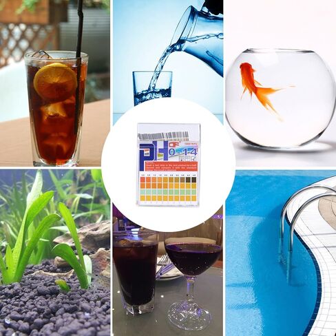 شرائط اختبار درجة الحموضة 0-14، لانبون 0.5 عالية الدقة 100 شريط درجة حموضة من ورق عباد الشمس لاختبار البول واللعاب وأحواض السمك وحمامات السباحة ومياه الشرب والنبيذ والأطعمة السائلة، والحصول على نتائج التوازن الحمضي القلوي في ثوانٍ. in Kuwait