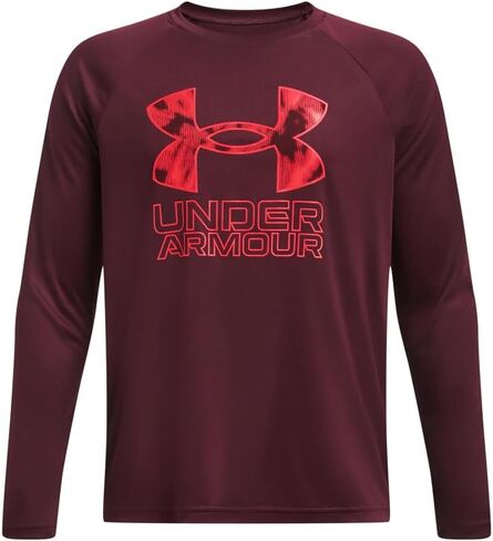 Under Armor Boys Tech Big Logo T-Shirt Long Sleeve ، (326) Vibe / / Blue Atlantis ، X-Large Plus in Kuwait