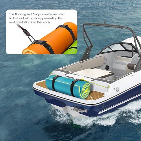 Multifunctional Floating Mat Straps With Quick Release Buckles, Suitable For Baby Pads, Yoga, And Water Activities, Reusable Fastening Strap With Pull Handle Design - 2pack in Kuwait