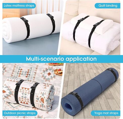 Multifunctional Floating Mat Straps With Quick Release Buckles, Suitable For Baby Pads, Yoga, And Water Activities, Reusable Fastening Strap With Pull Handle Design - 2pack in Kuwait