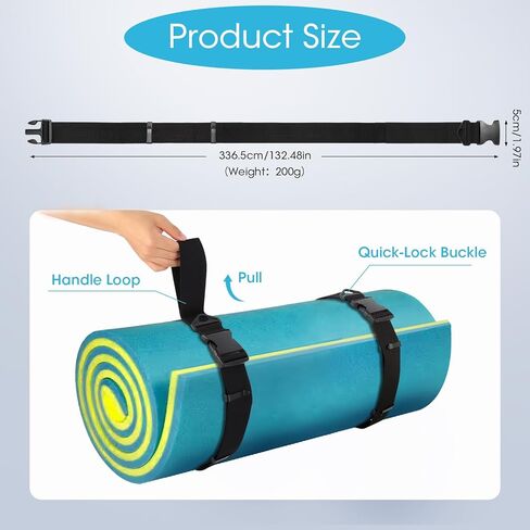 Multifunctional Floating Mat Straps With Quick Release Buckles, Suitable For Baby Pads, Yoga, And Water Activities, Reusable Fastening Strap With Pull Handle Design - 2pack in Kuwait