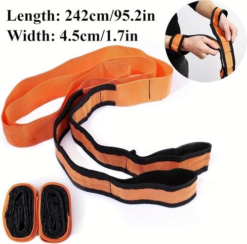 2-Person Lifting and Moving Orange Wrist Strap，Lifting Straps Moving for Furniture, Appliances, Mattresses in Saudi Arabia