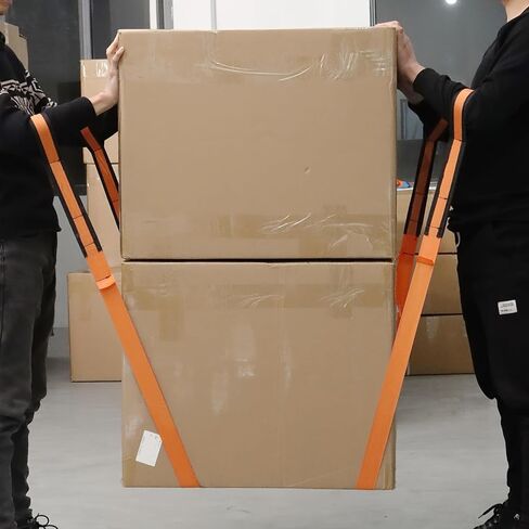2-Person Lifting and Moving Orange Wrist Strap，Lifting Straps Moving for Furniture, Appliances, Mattresses in Saudi Arabia
