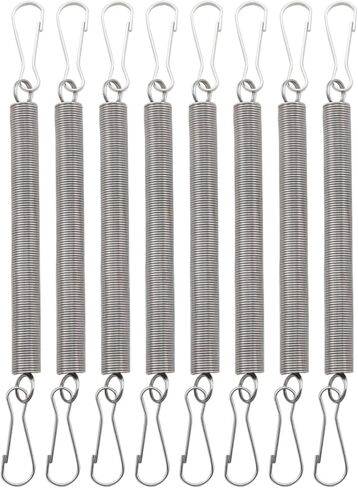 8 قطع مشبك زنبركي لزجاجة مياه للحيوانات الصغيرة مع مشبكين من الفولاذ المقاوم للصدأ للتوتر زنبركي شينشيلا هامستر للاحتفاظ بتثبيت زجاجة الشرب على شكل أرنب الببغاء in Kuwait