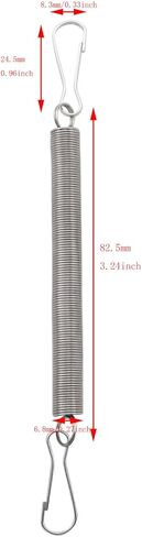 8 قطع مشبك زنبركي لزجاجة مياه للحيوانات الصغيرة مع مشبكين من الفولاذ المقاوم للصدأ للتوتر زنبركي شينشيلا هامستر للاحتفاظ بتثبيت زجاجة الشرب على شكل أرنب الببغاء in Kuwait