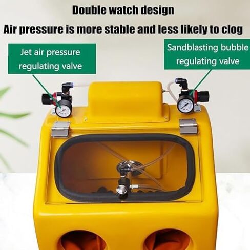 خزانة السفع الرملي المحمولة - آلة السفع الرملي الهوائية لسطح المكتب لإزالة الصدأ المعدني شديد التحمل، تنظيف الشوائب، أداة تفجير كاشطة فعالة in Kuwait