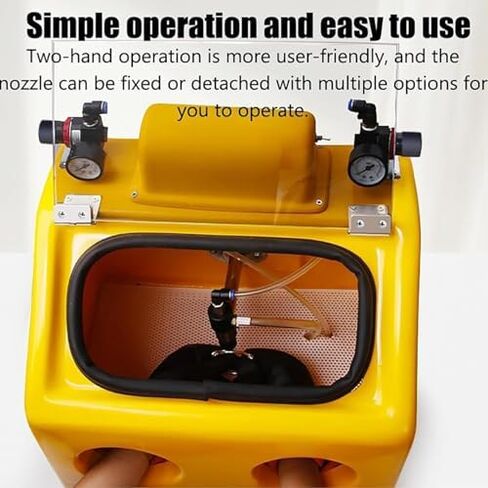 خزانة السفع الرملي المحمولة - آلة السفع الرملي الهوائية لسطح المكتب لإزالة الصدأ المعدني شديد التحمل، تنظيف الشوائب، أداة تفجير كاشطة فعالة in Kuwait