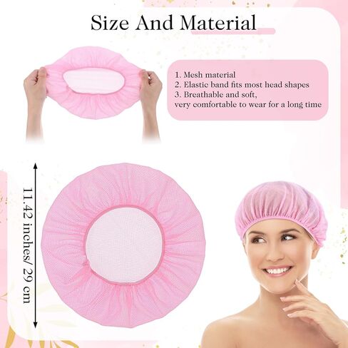 4 Pcs Hair Net For Sleeping Mesh Sleep Bonnets For Women Sleeping Hair Nets Cap, Comfortable And Breathable Mesh Sleep Bonnet For Sleeping, Sleeping Hair Nets Cap For Curly Hair (Black, Pink) in Saudi Arabia