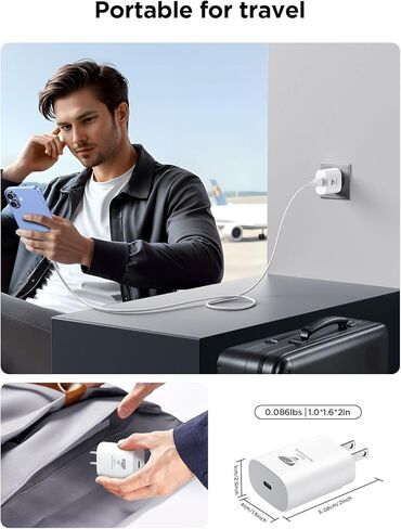 USB Wall Charger Block, 2-Pack 40W 4-Port USB Cube Power Adapter Plug, Multiport Charging Blocks Box Brick for iPhone 16 15 14 13 12 11 Pro Max XR Xs Max 8 7 6 Plus, Samsung, LG, Moto, Android Phones in Kuwait